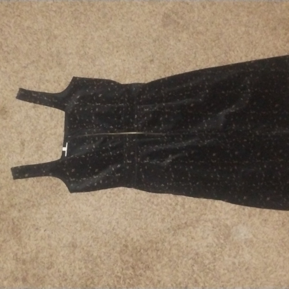 #027 Chic Black Floral Midi Dress - Picture 5 of 5
